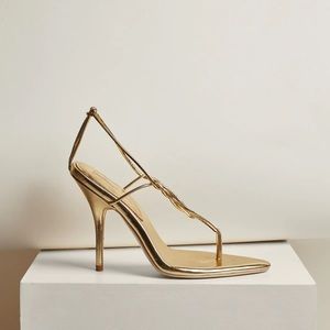 Bydose Mid Aurum Knotted 100mm Thong Sandals